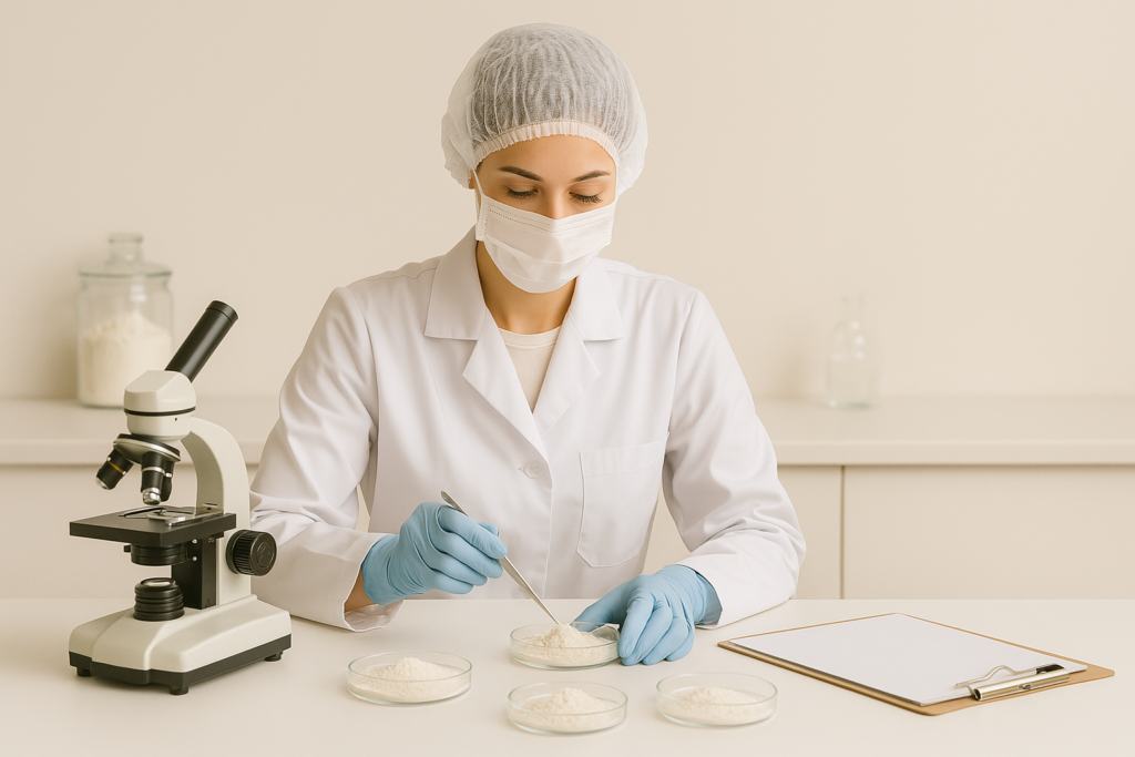 VitProFiber quality testing lab with technician and equipment