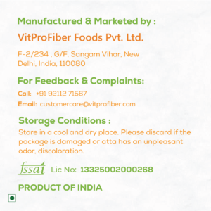 VitPro Fiber Diabetic Care Atta Manufacturing and Crafting Details