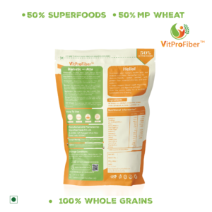 Diabetic Care Atta Back Packaging with Nutritional Information